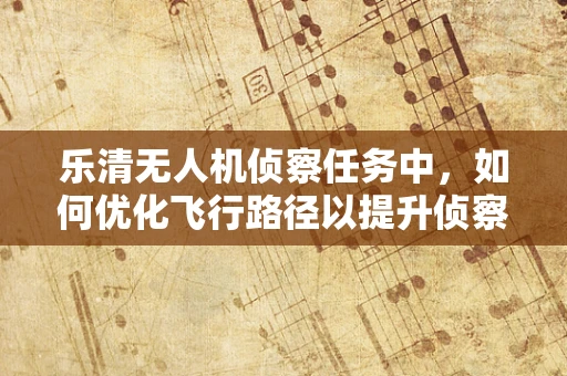 乐清无人机侦察任务中，如何优化飞行路径以提升侦察效率？