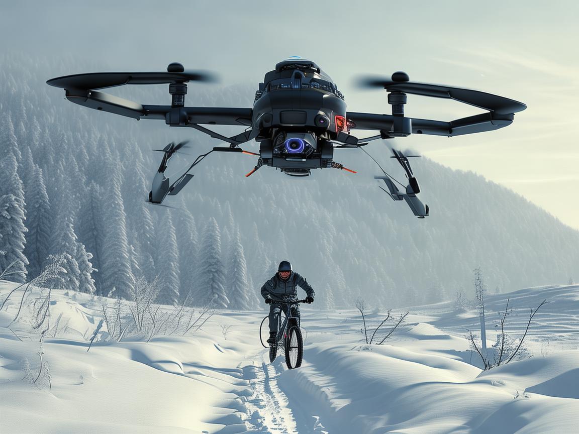 雪地自行车助力无人机军事侦察