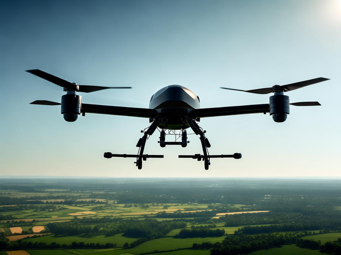 牧场之上的无人机军事侦察 牧场之上的无人机军事侦察