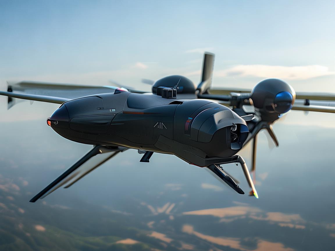 菏泽上空的无人机军事侦察利刃