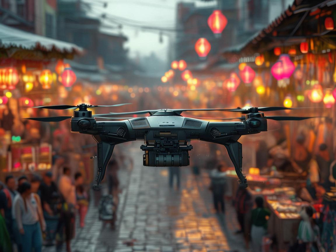 无人机助力夜市音乐节军事侦察 无人机助力夜市音乐节军事侦察