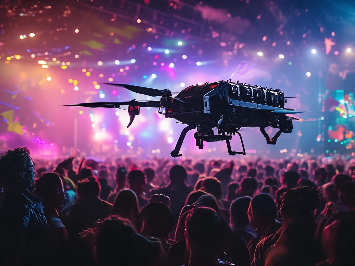 音乐节上的无人机军事侦察探秘