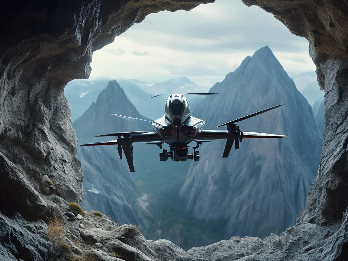 无人机探秘山洞，军事侦察新视角
